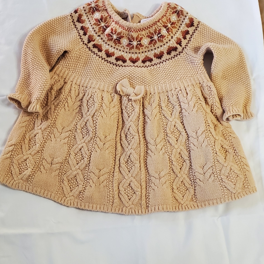 Cozy Knit Sweater Dress with Bow
